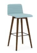 Natta Breakout Table And Bench high stool with upholstered seat, footring and wooden frame NAS-1C