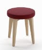 Natta Breakout Table And Bench low round upholstered stool with wooden frame NAS-11