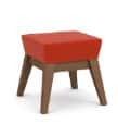 Natta Breakout Table And Bench low square upholstered stool with wooden frame NA-11
