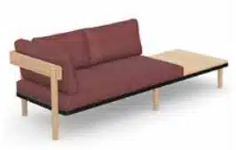 Neve Seating sofa with right hand side arm and left hand side table NEV3.RSA.C