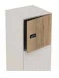 Nomad Lockers - 1 high door - shown with combination lock and right hand opening SLK-1HD-CM