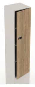 Nomad Lockers - 4 high door - shown with Combination Lock and right hand opening SLK-4HD-CM