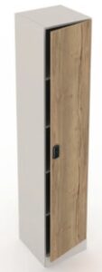 Nomad Lockers - 5 high door - shown with RFID Smart Lock and right hand opening SLK-5HD-BT