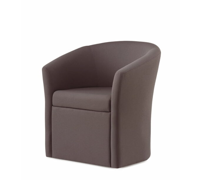 Nova Tub Chair & Sofa single tub with closed front and black nylon glides NV01