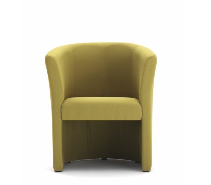 Nova Tub Chair & Sofa single tub with open front and black nylon glides NV03