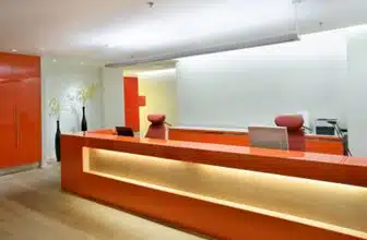 Office Refurbishment showing reception area