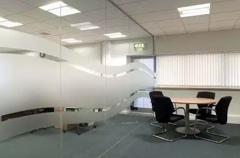 Office Refurbishment showing the interior of a partitioned office