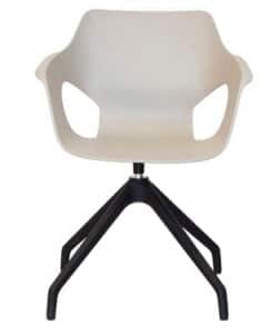Ora Chair with polypropylene shell and swivel 4 star base ORC.S4S.BK.PWH white, ORC.S4S.BK.PCY clay or ORC.S4S.BK.PBK black