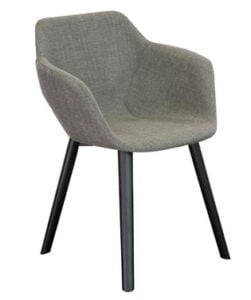 Ora Chair with upholstered shell and 4 leg wooden frame ORC.4W1.UPH