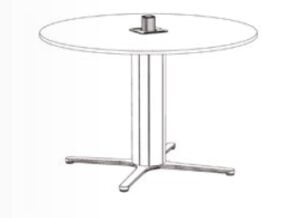 Orb Desk low post full desk 1050mm high 1400mm diameter ORLPT14RD or 1600mm diameter ORLPT16RD