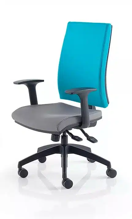 Othello Task Chair with high back, sculptured fixed armrests and balck base OM(4)