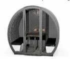 Outdoor Meeting Pods For KSA showing the fully enclosed pod