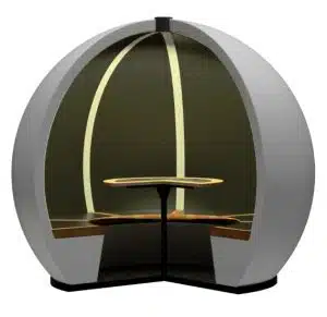 Outdoor Orb Pod - 6 person booth with table