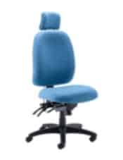Posture Plus Task Chair PPI(3)SS-HR high back with headrest, no arms, pressure relief memory foam seat, multi function mechanism, tension control, seat slide, inflatable lumbar, height adjustable back