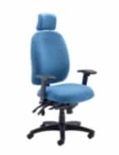Posture Plus Task Chair PPI(3)SS-HR AA high back with headrest, arms, pressure relief memory foam seat, multi function mechanism, tension control, seat slide, inflatable lumbar, height adjustable back