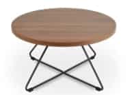 Paris Coffee Table with circular top and black wire frame PPB07