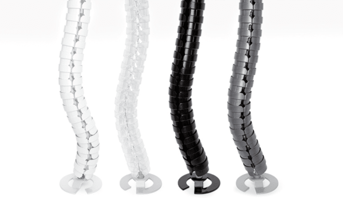 Pathfinder Cable Management 4 umbilicals in white, clear, silver and grey