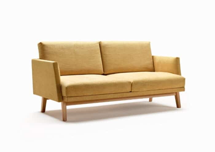 Pausa Modular Seating two seater sofa with arms and upholstered trim