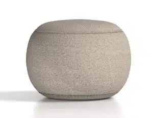 Phoebe Soft Seating - footstool in a cream boucle fabric PHBOT