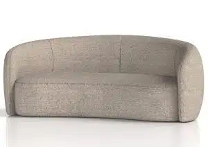 Phoebe Soft Seating - front view of the curved sofa PHBSF