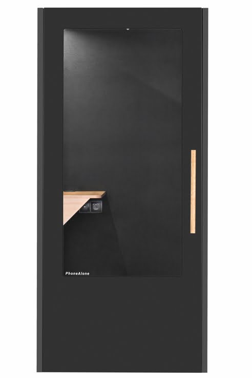 PhoneAlone Phone Booth with a black finish