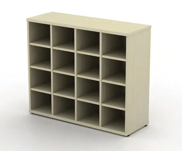 Pigeon Hole Storage 16 compartment low unit 4 wide by 4 high