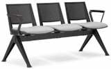 Pila Beam Seating With Three Upholstered Seats And Arms PLU-ASSSA