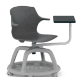 Pimlico Chair swivel chair with castors, tablet, storage base, fixed arms PM-32