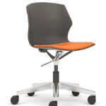 Pimlico Chair swivel chair with castors, upholstered seat pad, no arms PM-23