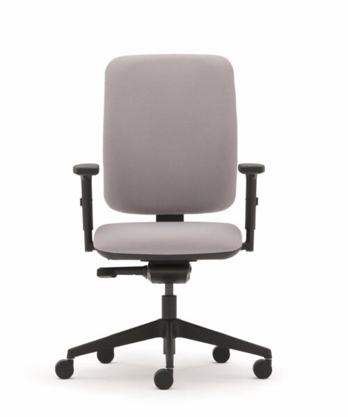 Pluto Plus Task Chair with high back, height adjustable arms and a black nylon base on castors