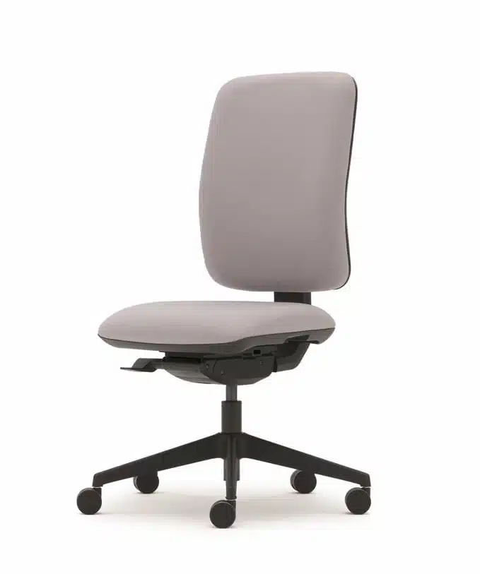Pluto Plus Task Chair with high back, no arms and a black nylon base on castors PP80