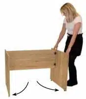 Pop Home Working Desk Assembly Instructions - Fold Out Both End Panels