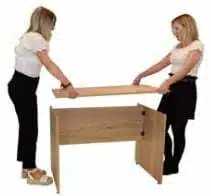 Pop Home Working Desk Assembly Instructions - Place The Top On The Base