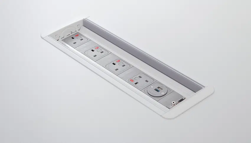 Prism Power Module in white and grey, shown in the open position
