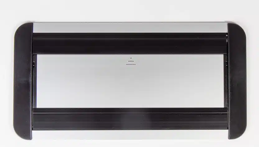 Prism Power Module in anodised aluminium and black, shown closed