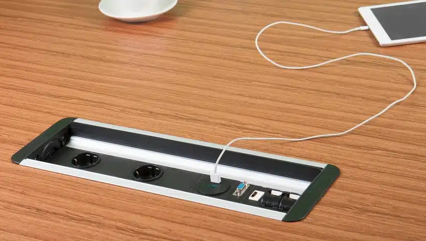 Prism Power Module shown with schuko power sockets
