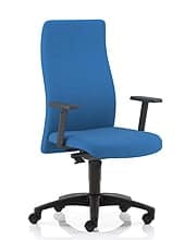 Pro-Activ Task Chair medium back with height adjustabe arms and black nylon base on castors PA07SYB