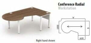 Pure Conference Radial Workstation 800mm Deep