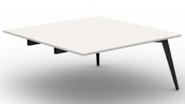 Pyramid Conference Tables end module with black or white steel leg frame JFN-ME1-410