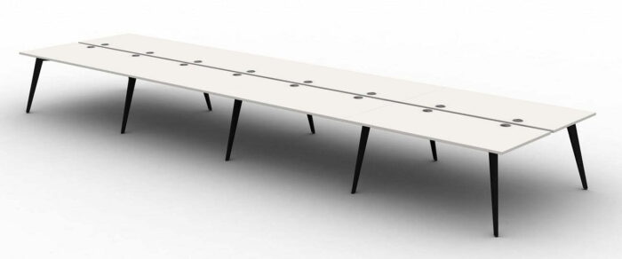 Pyramid Steel Bench Desk For 8 People