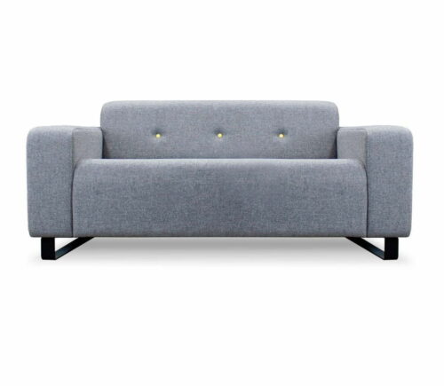 Ralf Soft Seating 2 Seater Sofa In grey fabric