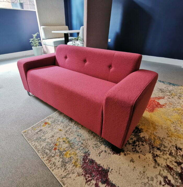 Ralf Soft Seating Sofa in red fabric