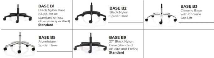 Re-Act Task Chair base options