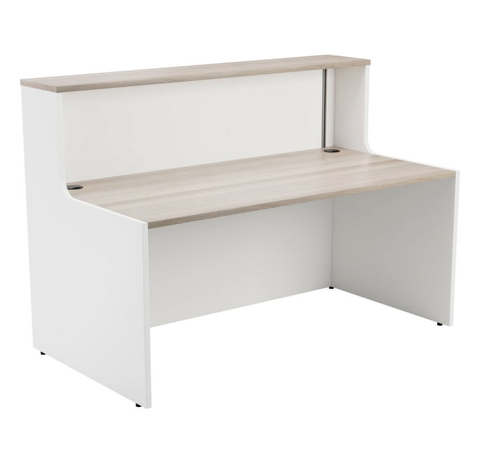 Reception unit shown in white with wood effect tops RCA1600