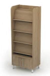 Boardroom Storage display unit with swivel shelves and lockable base USD20