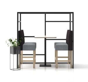 Rift Booth four seater booth with face to face high stool seating and table RIF 04