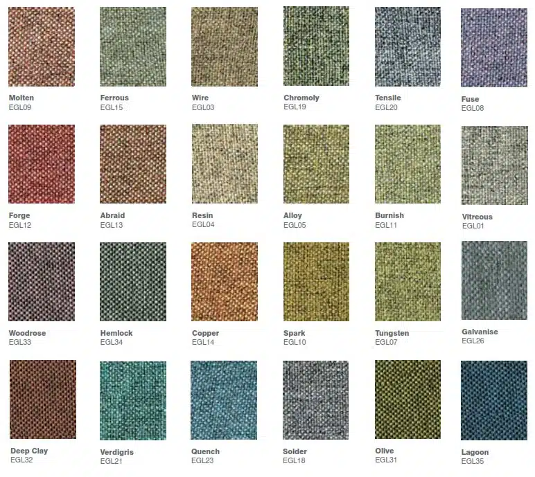 Rivet Fabric Colour Options