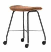 Roam Stool 500mm high with black metal frame and castors ROM01