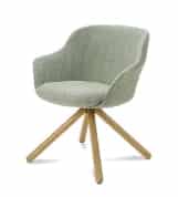 Rollie Chair with 4 leg oak broomstick base SRL1A