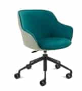 Rollie Chair with 5 star base, castors and gas lift SRL1W, SRL1Y